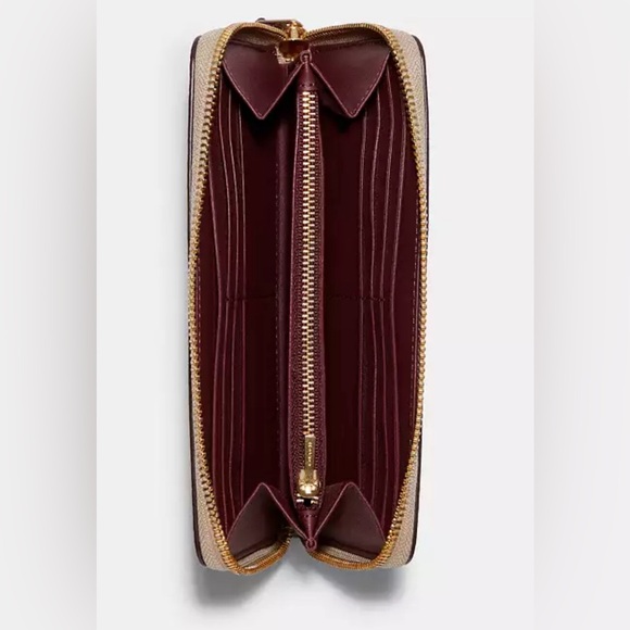 Disney X Coach Accordion Zip Wallet In Signature Canvas With Patches - Picture 2 of 2